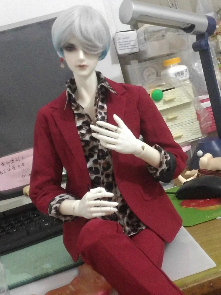1/4 1/3 масштаб BJD одежда красный костюм пальто+ рубашка+ брюки для BJD куклы аксессуары ID72, без куклы, обувь, парик и другие A0816