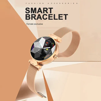 

High Quality Lady Smart Watch Bracelet Fitness Tracker Heart Rate Monitor Universal Compitable For iOS Android Mobile Cell Phone