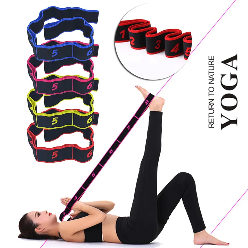Multi stage Yoga Stretching Elastic Belt Yoga Belt Body Building