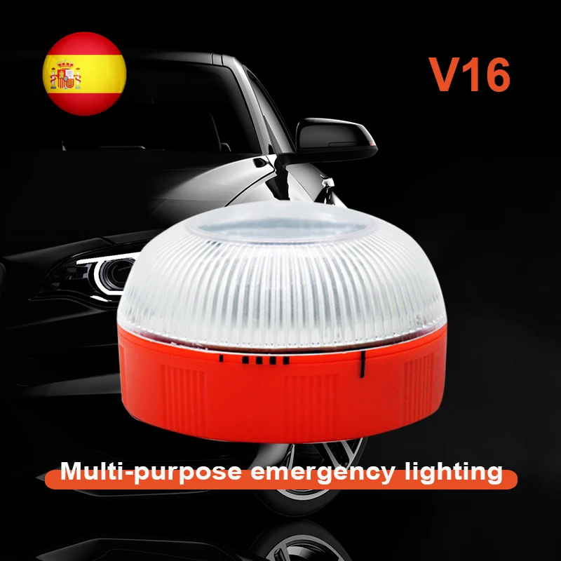 

Car Accessories Magnetic Induction Strobe Flashing Warning Light Auto Emergency Help Flash Beacon Dgt Rechargeable Light V16