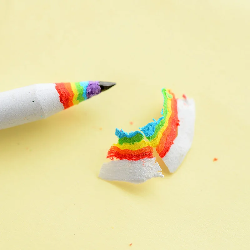 2pcs/ pack Black White Rainbow Set Supply Gift Stationery Student Drawing Writing Wooden Pencils School Pencil