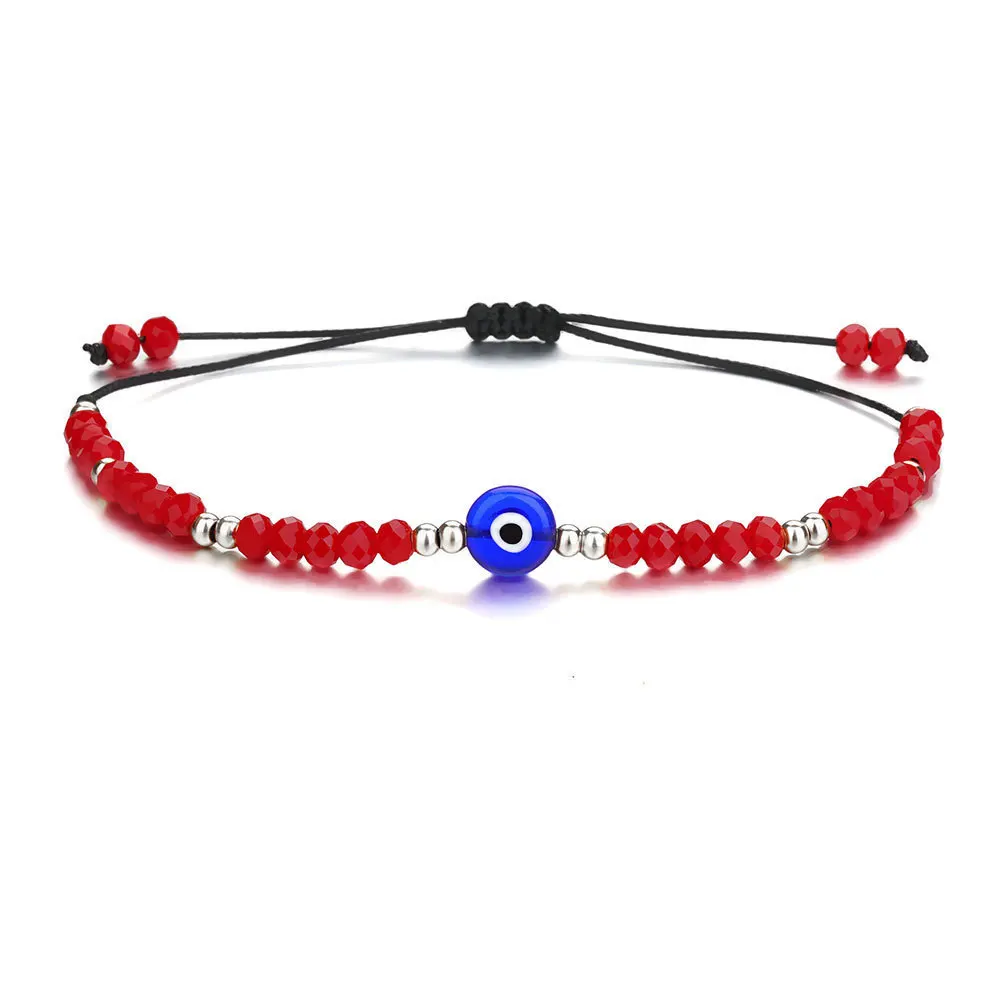 Turkish Evil Eye Bracelet Sets Colorful Crystal Resin Bead Rope Chain Eyes Lucky Couple Male Bracelets for Women Charm Jewelry