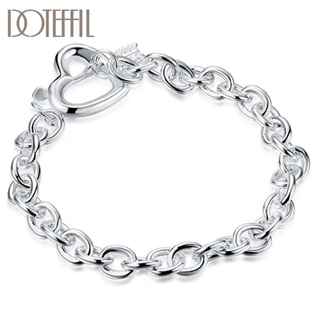 

DOTEFFIL 925 Sterling Silver Arrow Heart Bracelet For Women Wedding Engagement Party Jewelry