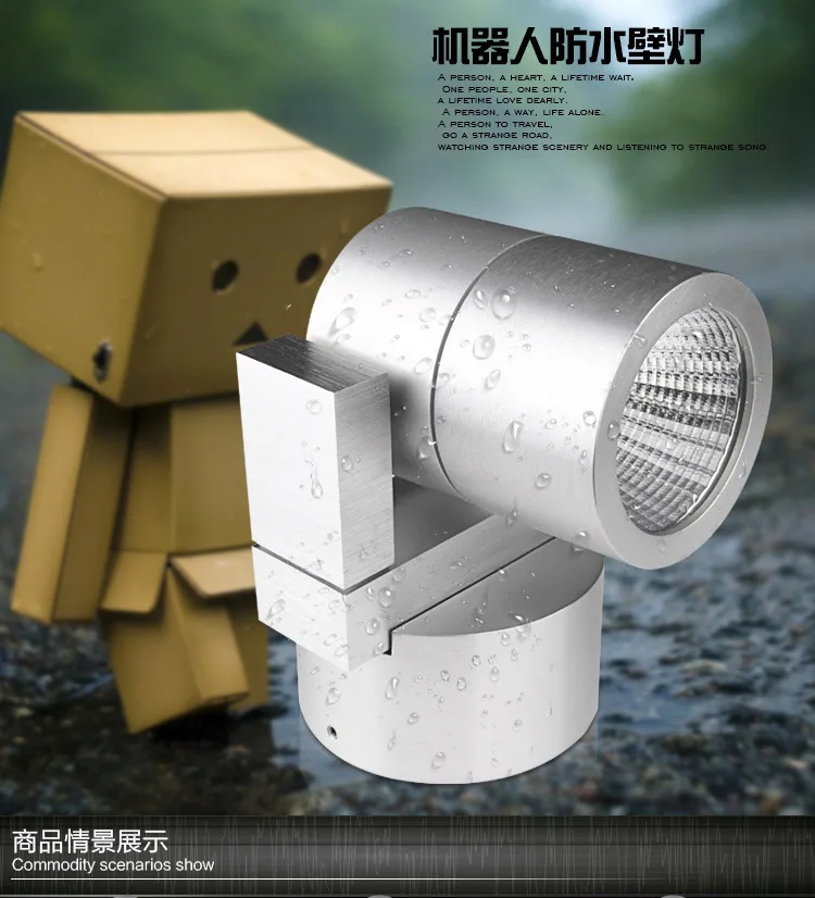 Светодио дный 6 шт. светодиодный закрытый Wandlamp 20 Вт Cob на открытом воздухе водостойкий настенный светильник проход уличный светильник
