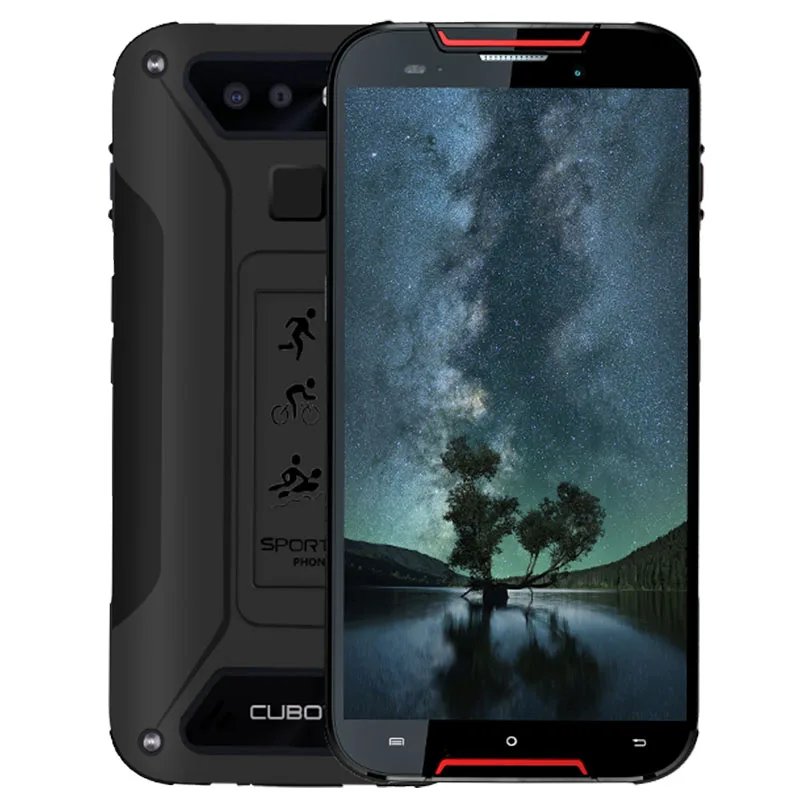 Cubot Quest Lite IP68 спортивный прочный телефон MT6761 5," Android 9,0 Pie 3000 мАч 3 ГБ+ 32 Гб Смартфон 4G LTE двойная камера type-C - Цвет: Red-Black