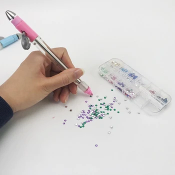 

1 Set Point Drill Pen Multi-function Point Drill Manicure Pen DIY Manual Point Drill Pen Beauty Nail pen