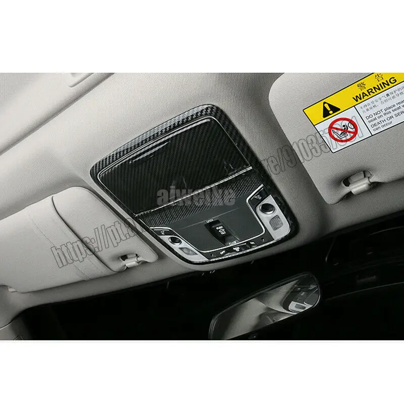 

For Honda CRV CR-V 2017 2018 2019 2020 2021 3PCS Inner Carbon fiber Reading Light Lamp Cover Frame Trim