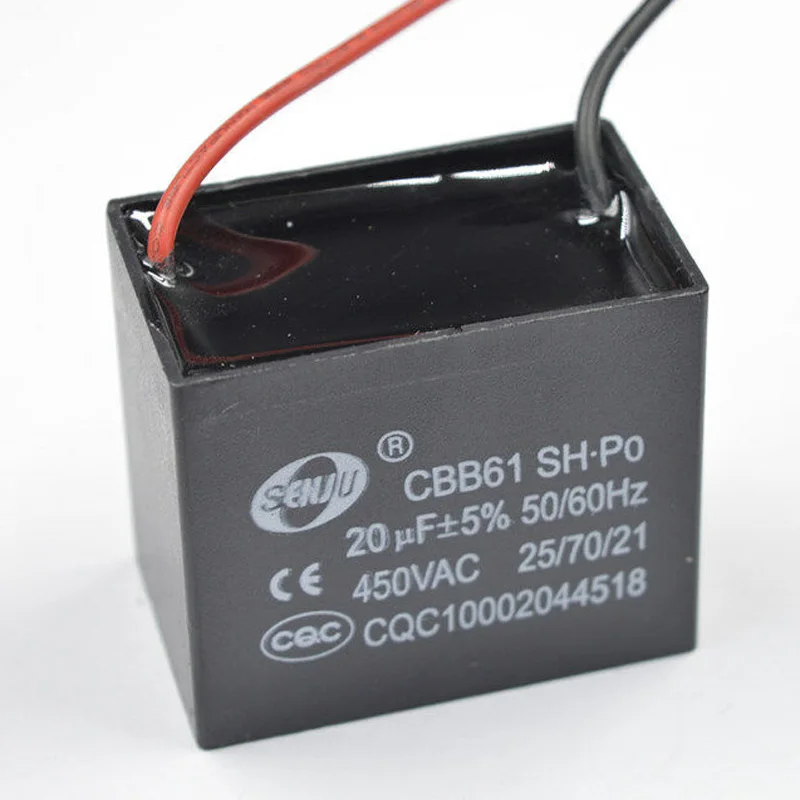 10pcs 450VAC CBB61 Appliance Motor Capacitor Capacitance 1uF~20uF Set Accessory