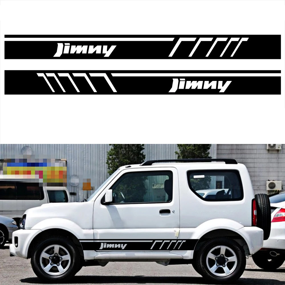 For Suzuki Jimny Car Both Door Side Skirt Stickers Stripe Decals Vinyl