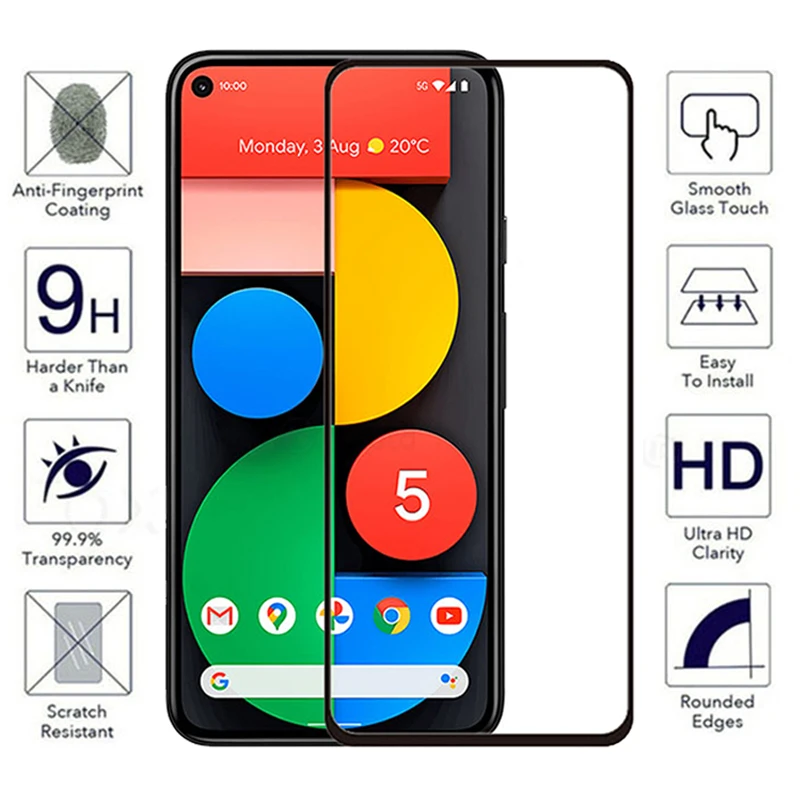 Full Cover Tempered Glass For Google Pixel 5 4 3 2 1 Pixel 4a 3a Screen Protector For Google Pixel 4 XL 3a XL 2 XL XL Glass Film — view 5