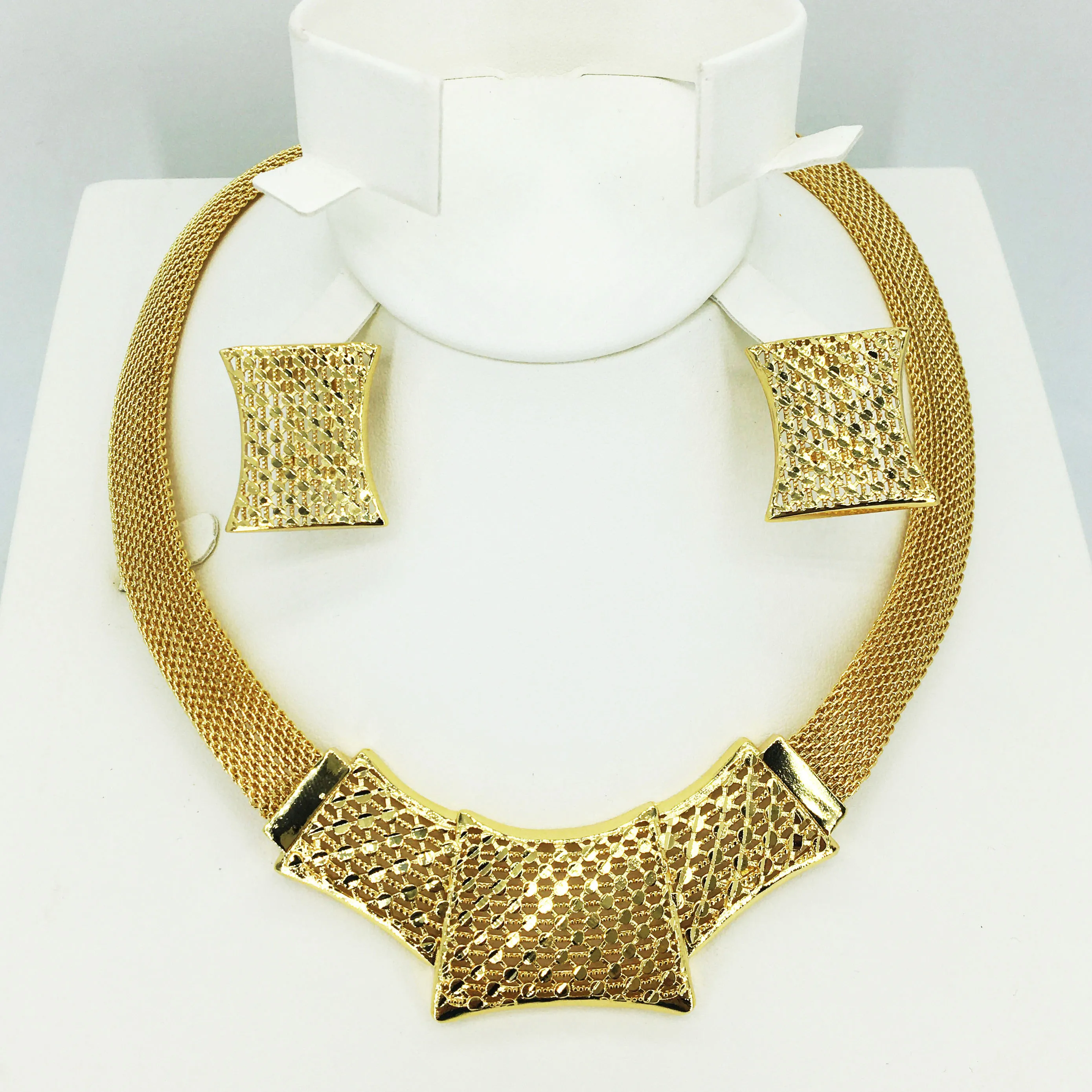 

HOT Fashion jewelry set Nigeria Dubai gold-color African bead jewelry wedding jewelry set african beads jewelry sets