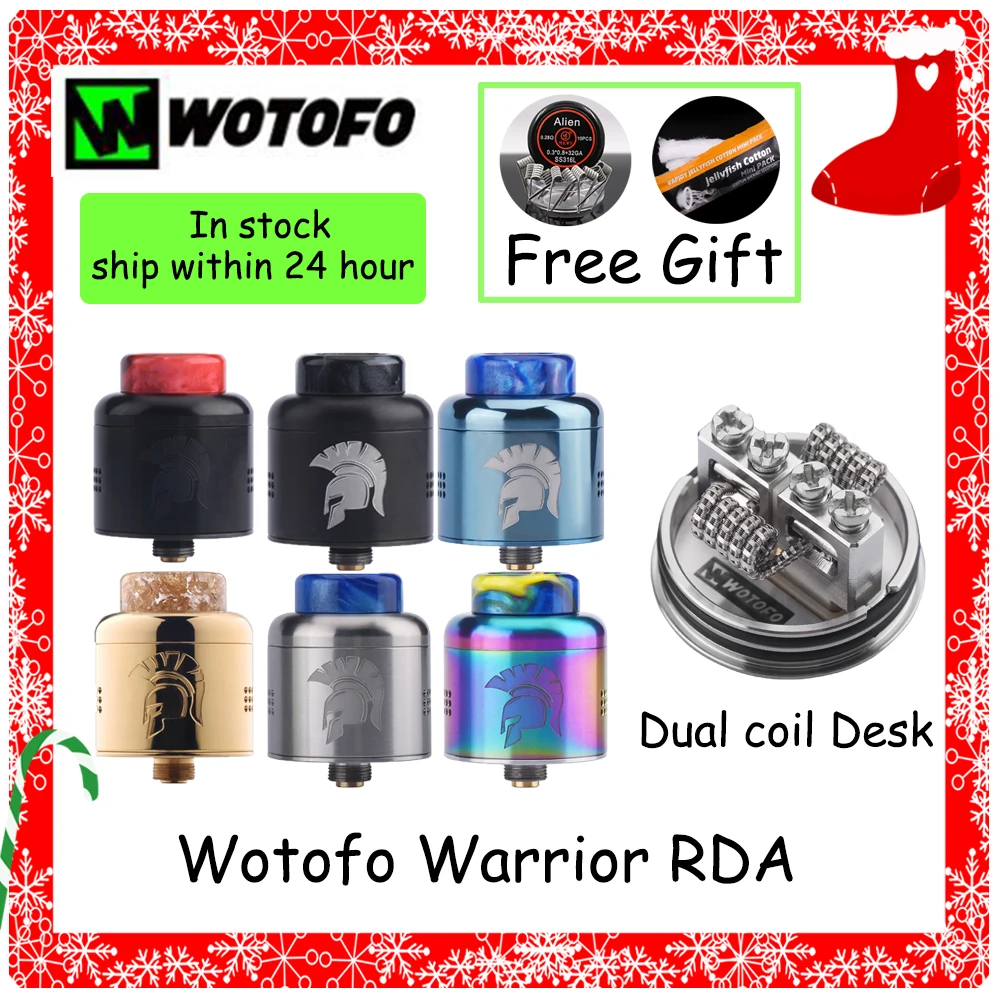 Goedkoop Originele Wotofo Warrior RDA 25mm Tank Verstuiver Wederopbouw dual coil Verstuiver vape tank Voor 510 Mod VS Profiel RDA RDTA tank