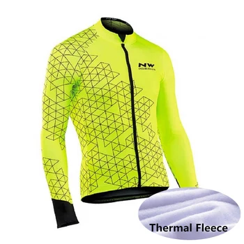 

Pro team Cycling Winter Thermal Fleece Jersey Cycling Clothes Men Long Sleeve Jersey Warm MTB outdoor sportwear S070941