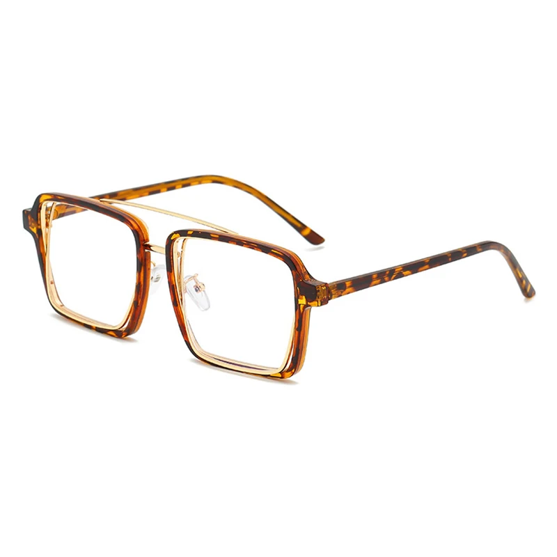 

Fashion Square Metal+PC Unisex Myopia Glasses Women Men Nearsighted Spectacles Retro Transparent Glsses Frame 0,-100~-800 N5