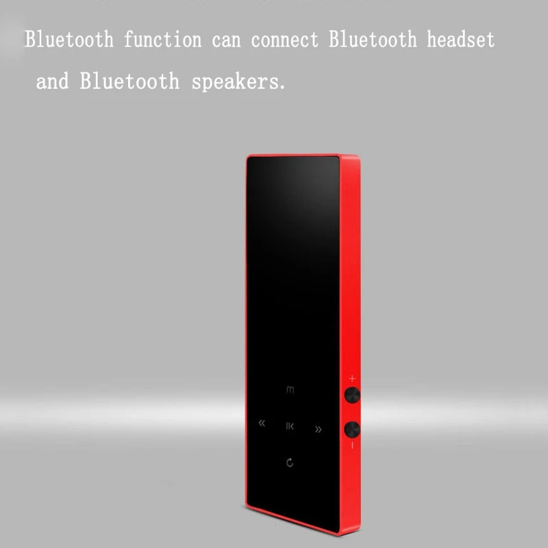 Bluetooth 4,2 сенсорный MP3-плеер встроенный 8G HIFI без потерь с Fm/Радио и громким динамиком (красный)