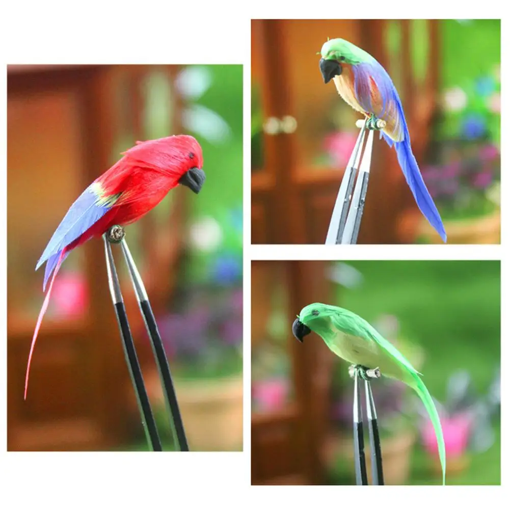 Forest Parrot Figures Simulation Miniature Animal Model bird Figurine statue toys