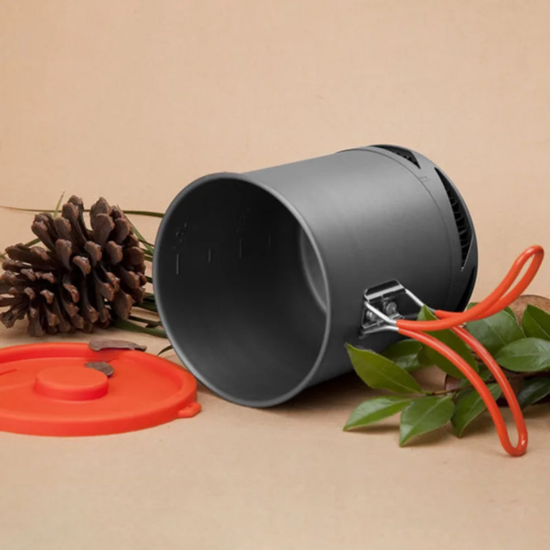 Tanie 1L składane garnki FMC XK6 na zewnątrz naczynia grzewcze dla 1 ~ 2 narodów trwałe piesze wycieczki garnek kempingowy akcesoria ogrodnicze