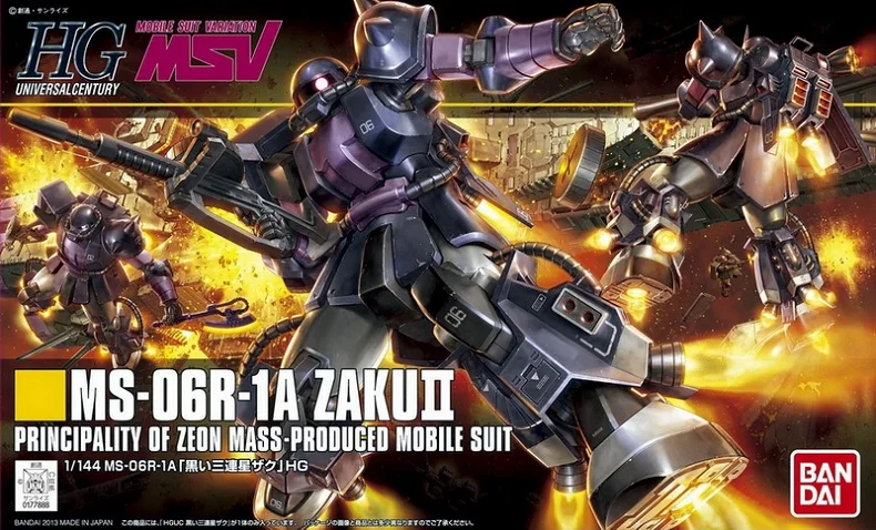 BANDAI GUNDAM HGUC 151 1/144 модель MS-06R Zaku II Gundam детская сборная аниме-фигурка робота игрушки |