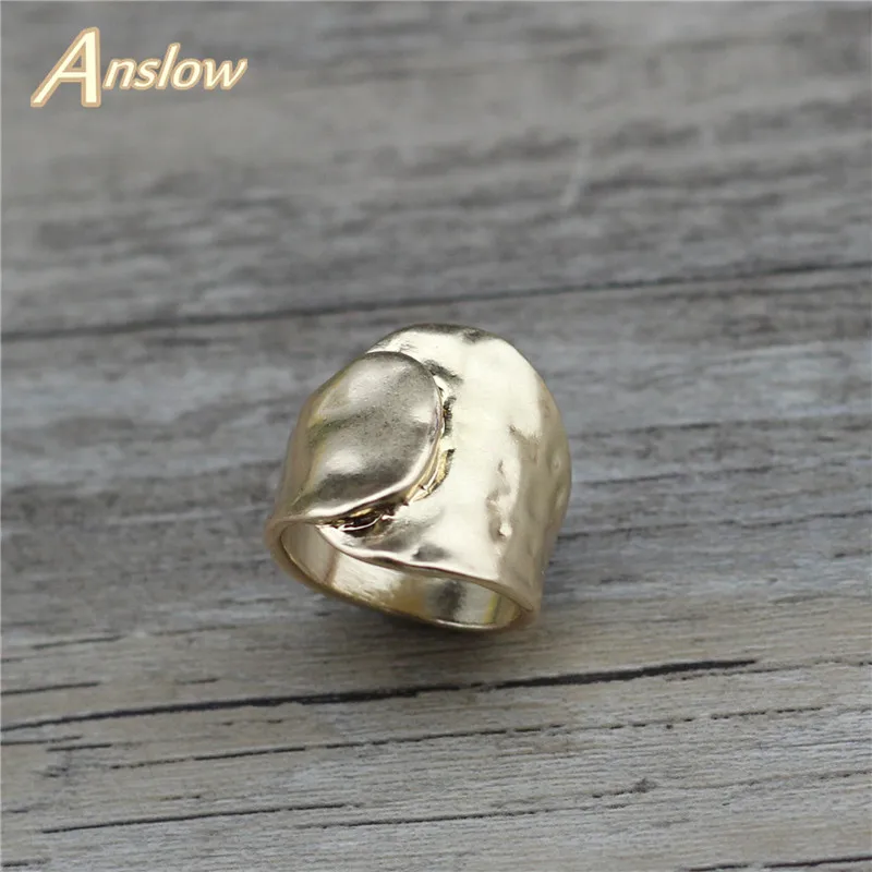 Мужское и женское кольцо Anslow ювелирное изделие в Корейском стиле золотого цвета шармы для вечеринки подарок