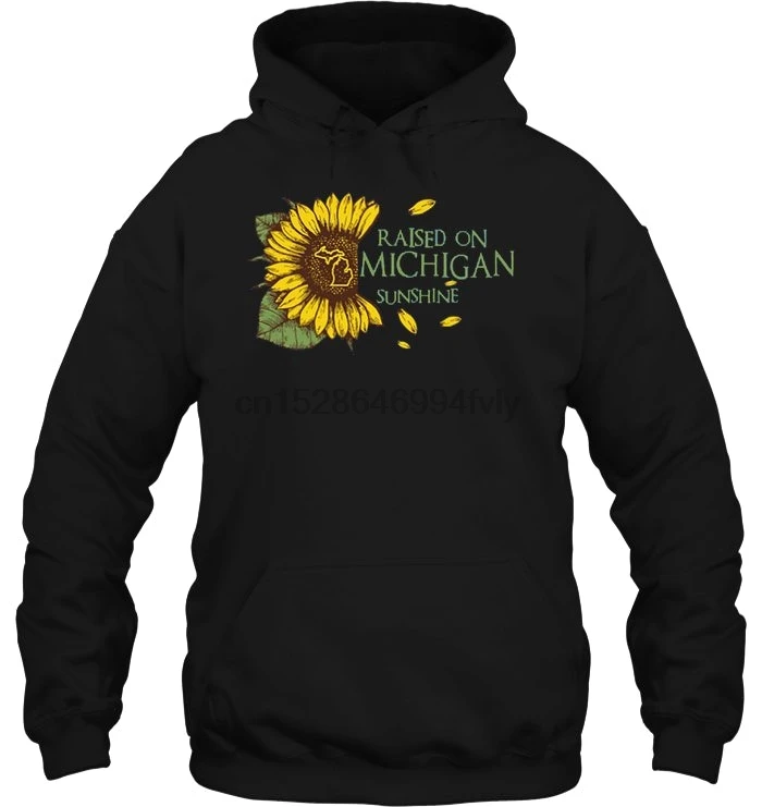 Мужская толстовка с капюшоном Raised On Michigan Sunshine Sunflower Version женская уличная одежда