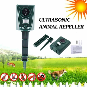 

Infrared ultrasonic mouse repeller Outdoor Garden Waterproof Frighten cat Mouse dog Animal Repeller sensor equipment