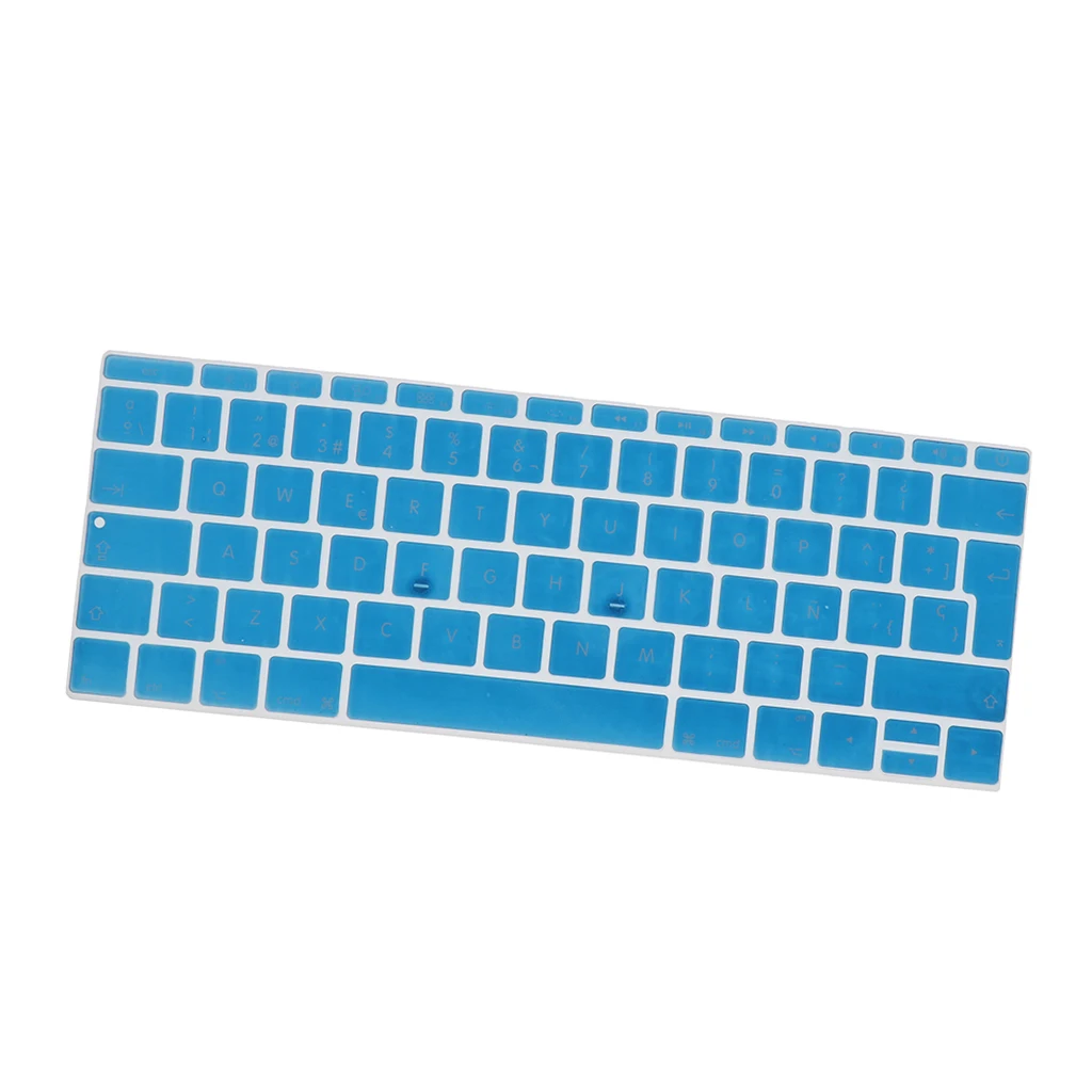 Soft-Touch Thin Waterproof Washable Silicone Keyboard Protector Spanish Phonetic Keyboard Film European Fits for 12inch Macbook