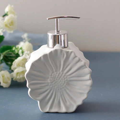 Pradžia Vonios reikmenys Keramika Rankų dezinfekavimo priemonės buteliukas Gėlės Lukšto losjonas Buteliukas Spaudimas Padalytas butelis Muilo dozatorius Tuščias butelis