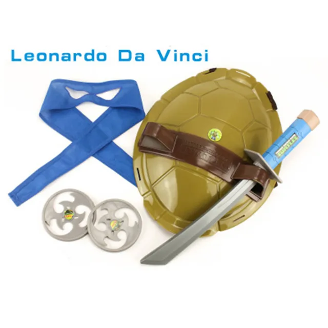 Ninja Tortoise COS Dressed Weapon Suit Turtle Shell Eye Mask Cosplay Set Child Ninja Turtle Model Toy 4