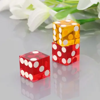 

5pcs High-grade Acrylic Transparent Dice 19mm Straight Corner Casino Dice Gift N0HA