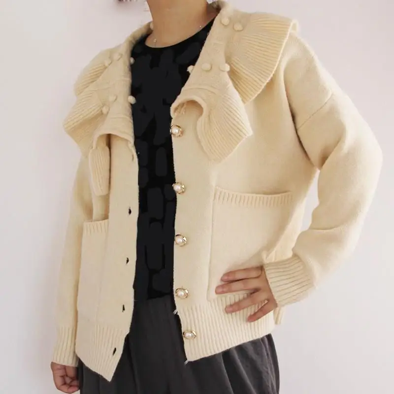 #Special Offers Ruffle Knitting Women's Sweaters V Neck Korean Lantern Long Sleeve Cardigans Lantern Sleeve Female 2019 Autumn Winter Sweaters #Special Offers Ruffle Knitting Women's Sweaters V Neck Korean Lantern Long Sleeve Cardigans Lantern Sleeve Female 2019 Autumn Winter Sweaters