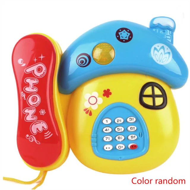 1PC New Random Color Children Kids Mini Colorful Electric Music Telephone Sounds Toys Gift 6