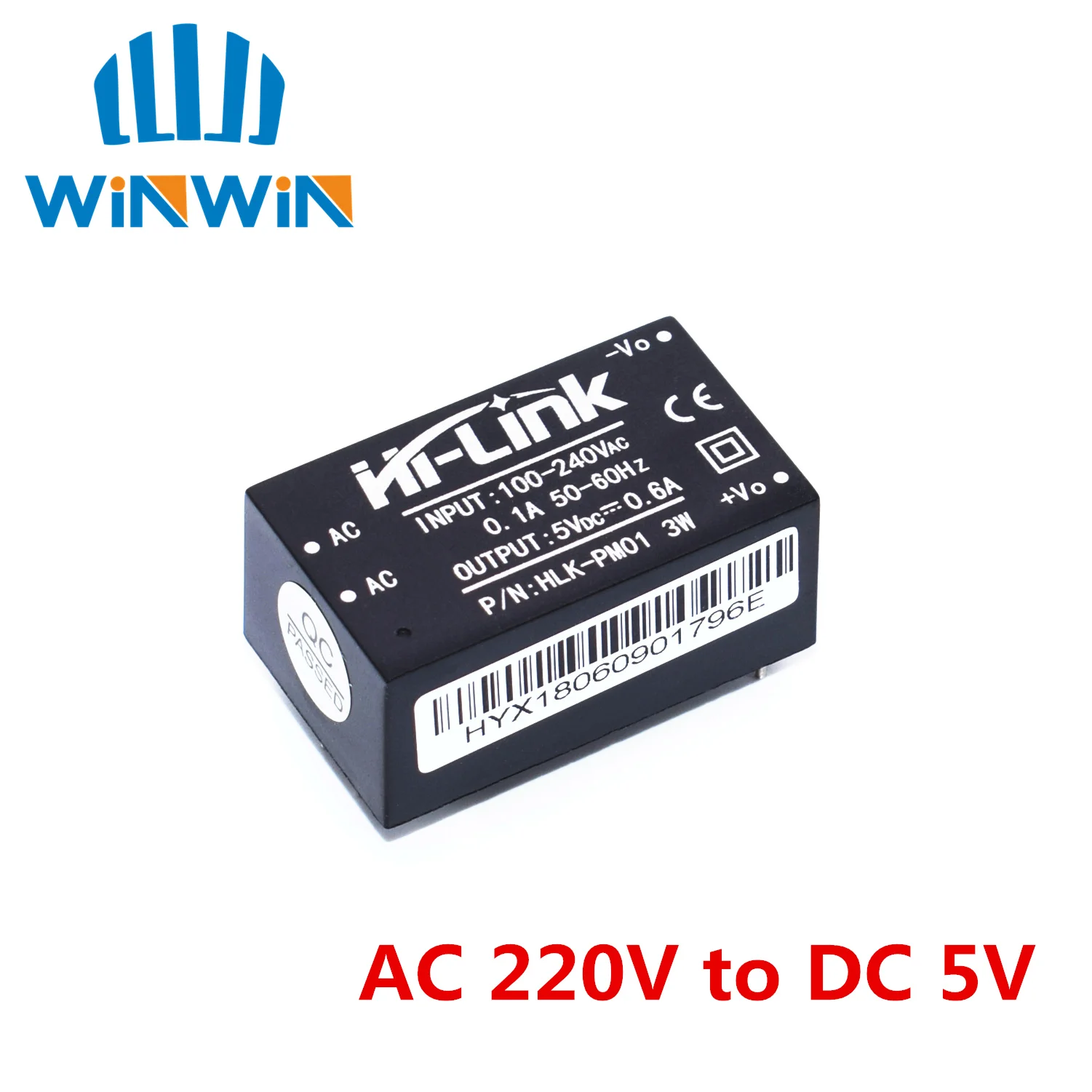 

HLK-PM01 AC-DC 220V to 5V mini power supply module intelligent household switch power supply module