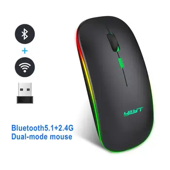 

1600DPI 2.4G Wireless Mouse Bluetooth 5.1 Office Mute Wireless Mouse Optical Mute Light For PC Laptop Notebook Office Mouse