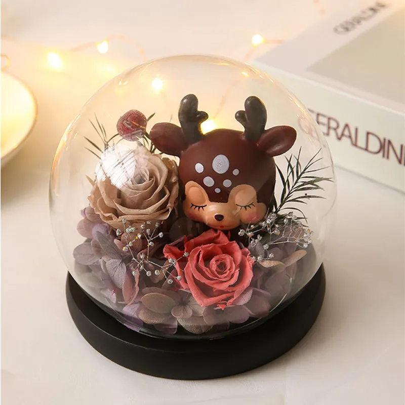 12sets/pack Diameter=10cm Small Size Round Shaped Glass Dome Vase Home Decoration Friend Favor Gift Cover Wedding Live Prop