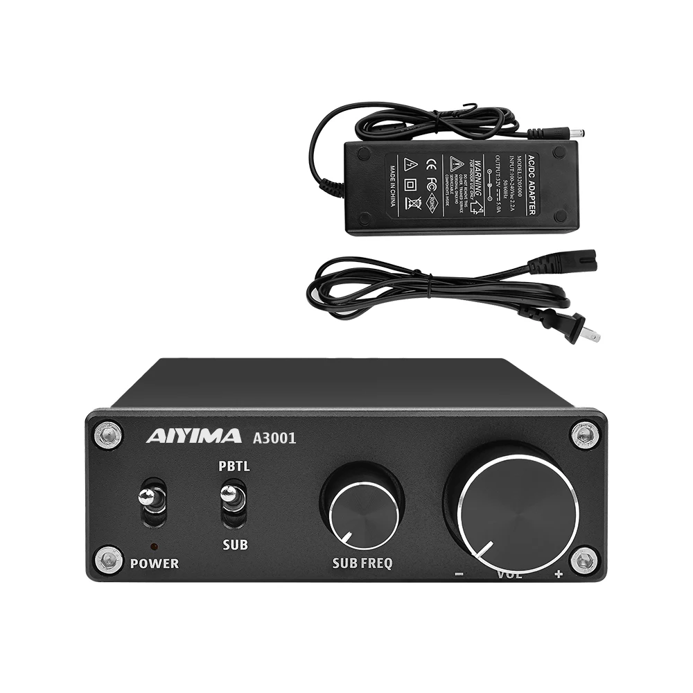 AIYIMA TPA3255D2 усилитель 300 Вт HIFI моно канал аудио Мощный сабвуфер усилитель класса D AMP NE5532 OP AMP для домашнего звука аудио - Цвет: Black-US Plug