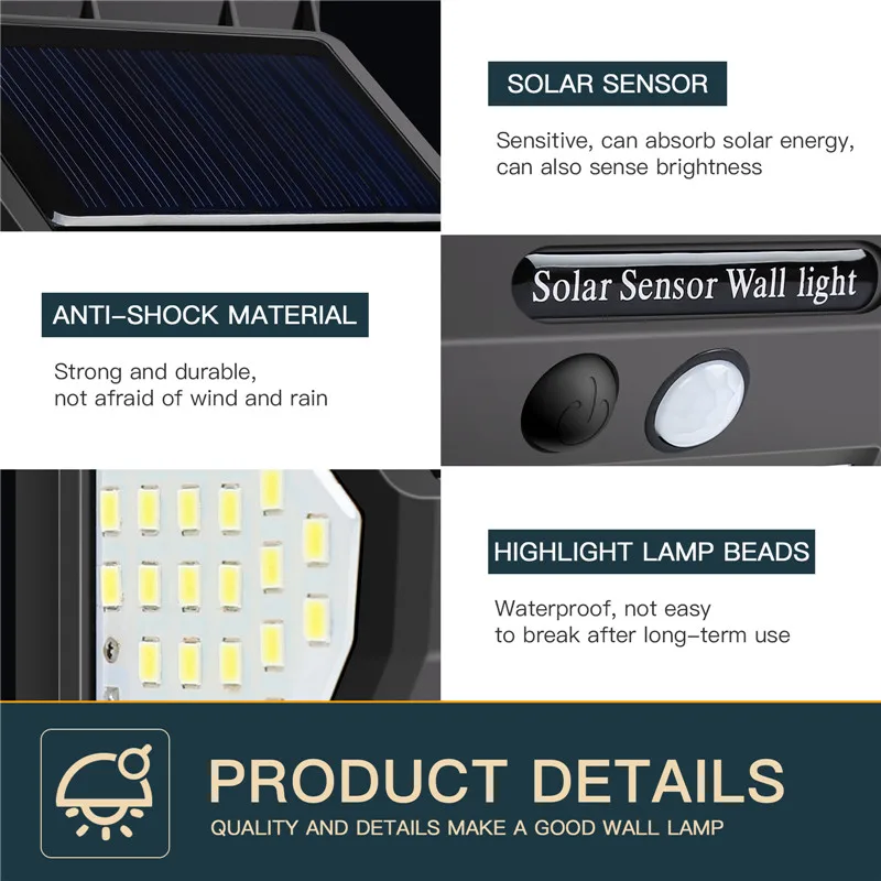 Emissor de Luz Solar ao ar Solar do Jardim Sensor de Movimento à Prova Água para a Decoração do Jardim Conduziu a Luz Diodo Livre Luz Pir Dwaterproof Solar 20 - 30 100 144 8 Luzes e Iluminação