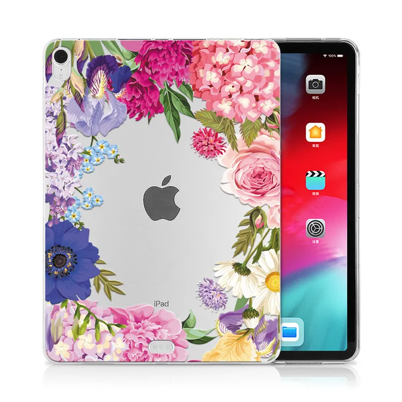 MTT Мягкий ТПУ чехол для iPad Pro 12,9 дюйма выпуск A1876 A2014 A1895 A003 цветочный принт задняя крышка защитный чехол для планшета - Цвет: IP11