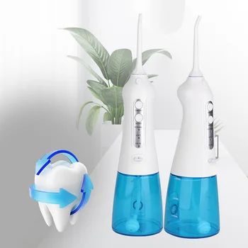 

3 Modes Oral Irrigator USB Rechargeable Water Floss Portable Dental Water Flosser 300ml Flosser Teeth Cleaner with 2PCS Jet Tip