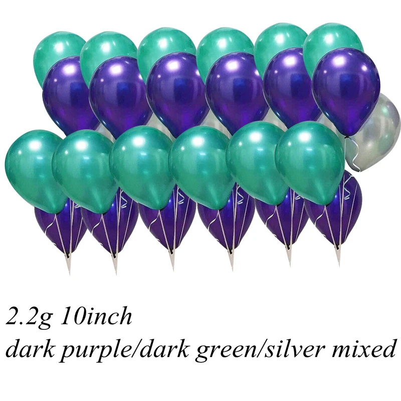 mermaid silver mixed 30 шт 10 дюймов 3 цвета воздушные шары невесты латексные надувные шары для дома Свадебные украшения принадлежности для вечеринки-девичника - Цвет: mermaid silver mixed
