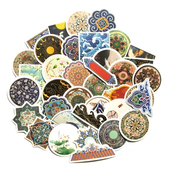 

TD ZW 40Pcs 2-3CM Hand Account Retro Art Building Stickers For Suitcase Skateboard Laptop Luggage Fridge Phone Sticker