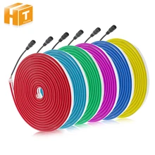 5 м 12 в гибкий неоновый светильник, водонепроницаемая СВЕТОДИОДНАЯ лента SMD 2835 Чип, Светодиодная лента для автомобиля, украшение дома, неоновый светильник s String