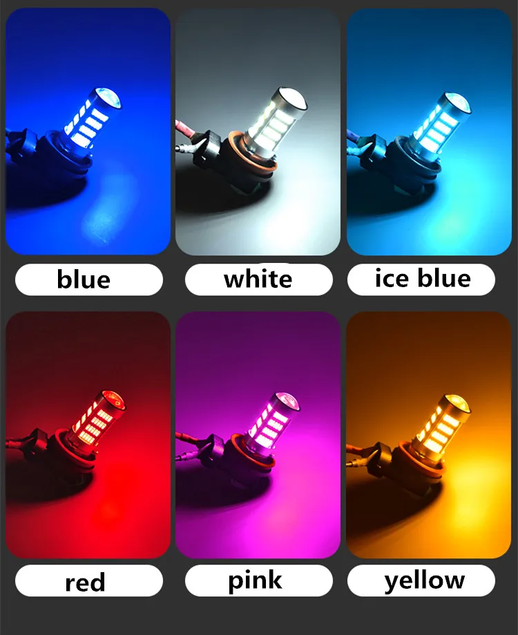 1 шт. 9005 HB3 светодиодный 9006 HB4 светодиодный Замена лампы Автомобильные противотуманные фары, Габаритные огни, дневные ходовые огни лампы 12V белого и желтого цвета Ice Blue