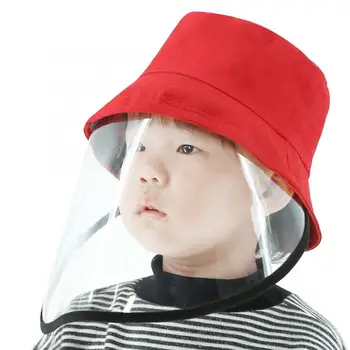 

Mouth Face Mask Protective Children Fisherman Hat with Removable Transparent TPU Face Shield Windproof Dustproof Face