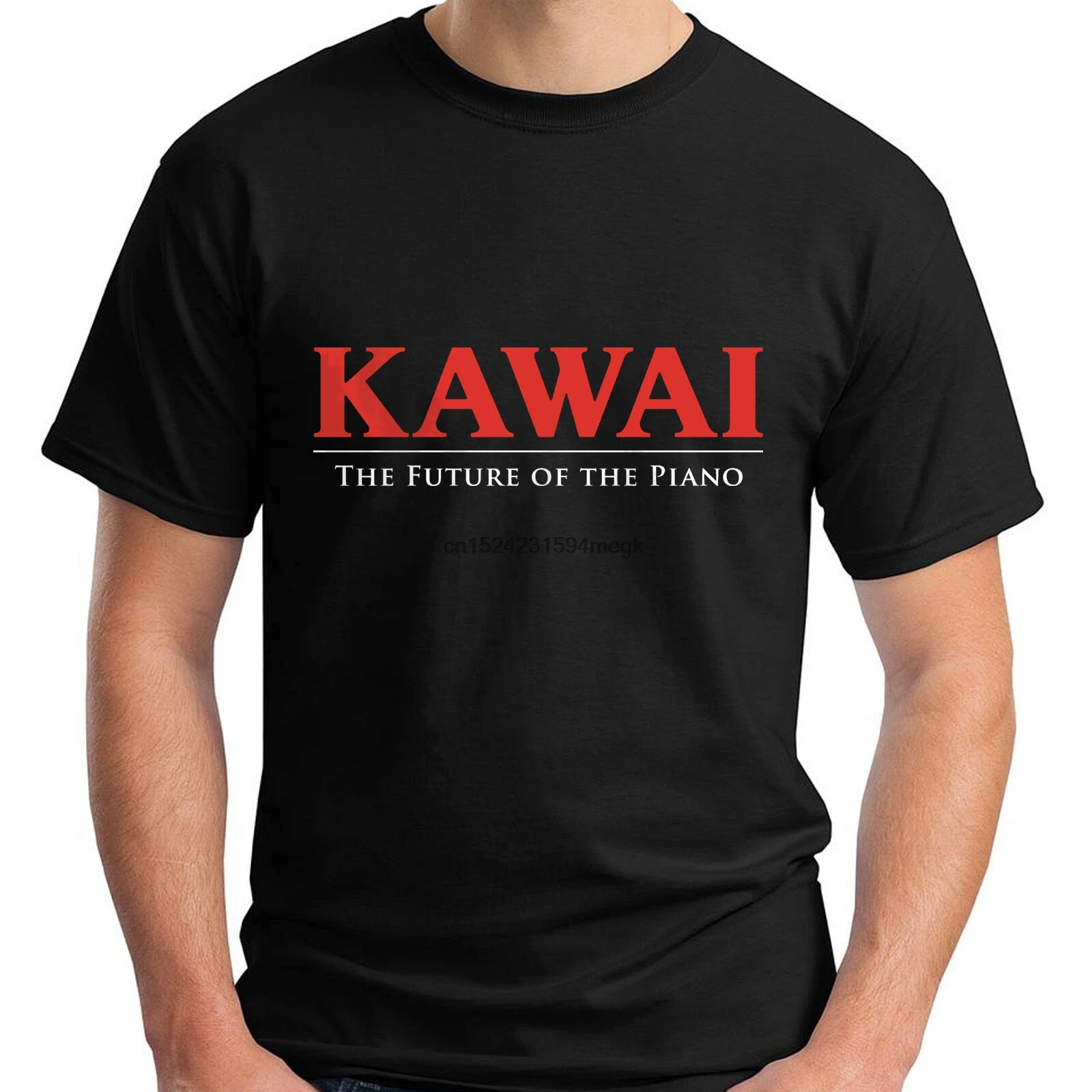 Новый тонких листов Kawai пианино логотип черный Для мужчин футболка Размеры S-5XL |