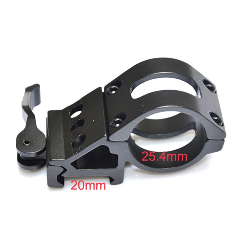 ar 15 accessories Tactical aluminum airsoft 25.4mm Offset flashlight holder QD 30mm scope mount for hunting rifle scope (6)
