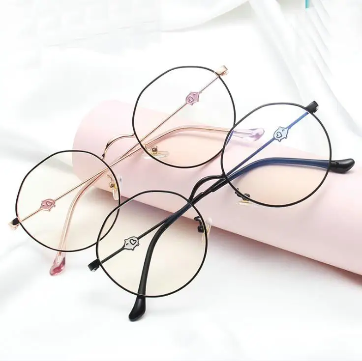 2020 New Designer Woman Glasses Optical Frames Metal Round Glasses Frame Clear lens Eyeware Black Silver Gold Eye Glass