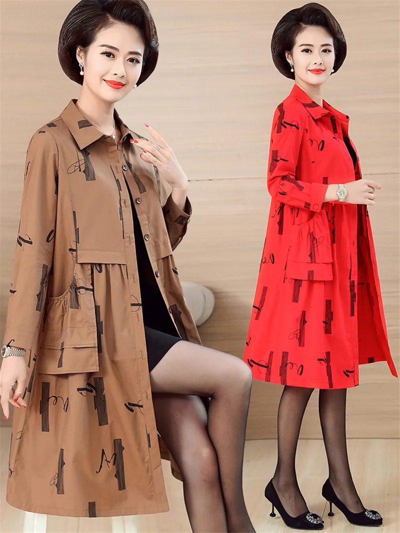 Autumn Winter Cardigan Overcoat Women Quality Thin Windproof Windbreaker Coats Plus size Womens Loose Long Trench Coats 5XL 1134