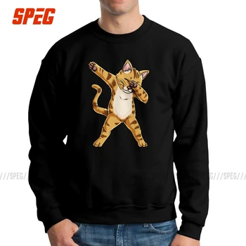 

Dabbing Cat Kitty Kitten Dab Lover Men's Hoodies Popular Cotton Gifts Sweatshirt Crewneck Hot Sale Pullover Clothing