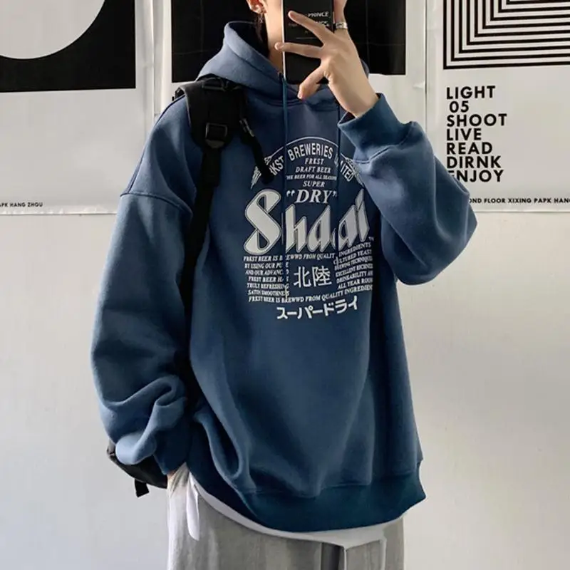 

Printed men's sweater men's Hoodie trend spring and autumn new student loose fashion brand sports coat