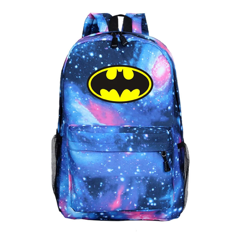 Мстители рюкзаки Бэтмен мальчик девочка школьная сумка для женщин рюкзак подростков холщовые мужские Студенческие Сумки - Цвет: 8